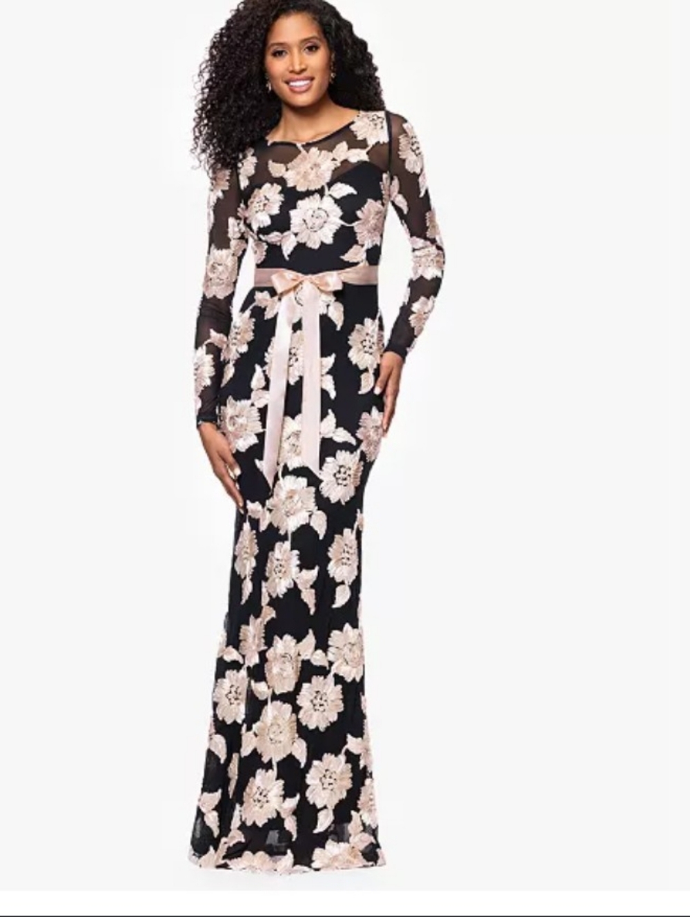 Steal The Spotlight In This Stunning Embroidered Gown from Betsy &Adam *208*
